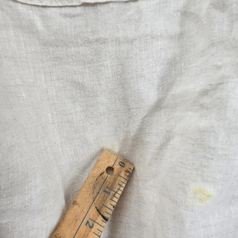 Tasso Elba Mens Linen Casual Trousers Khaki Pants Size 33x32 Summer Coastal Boho